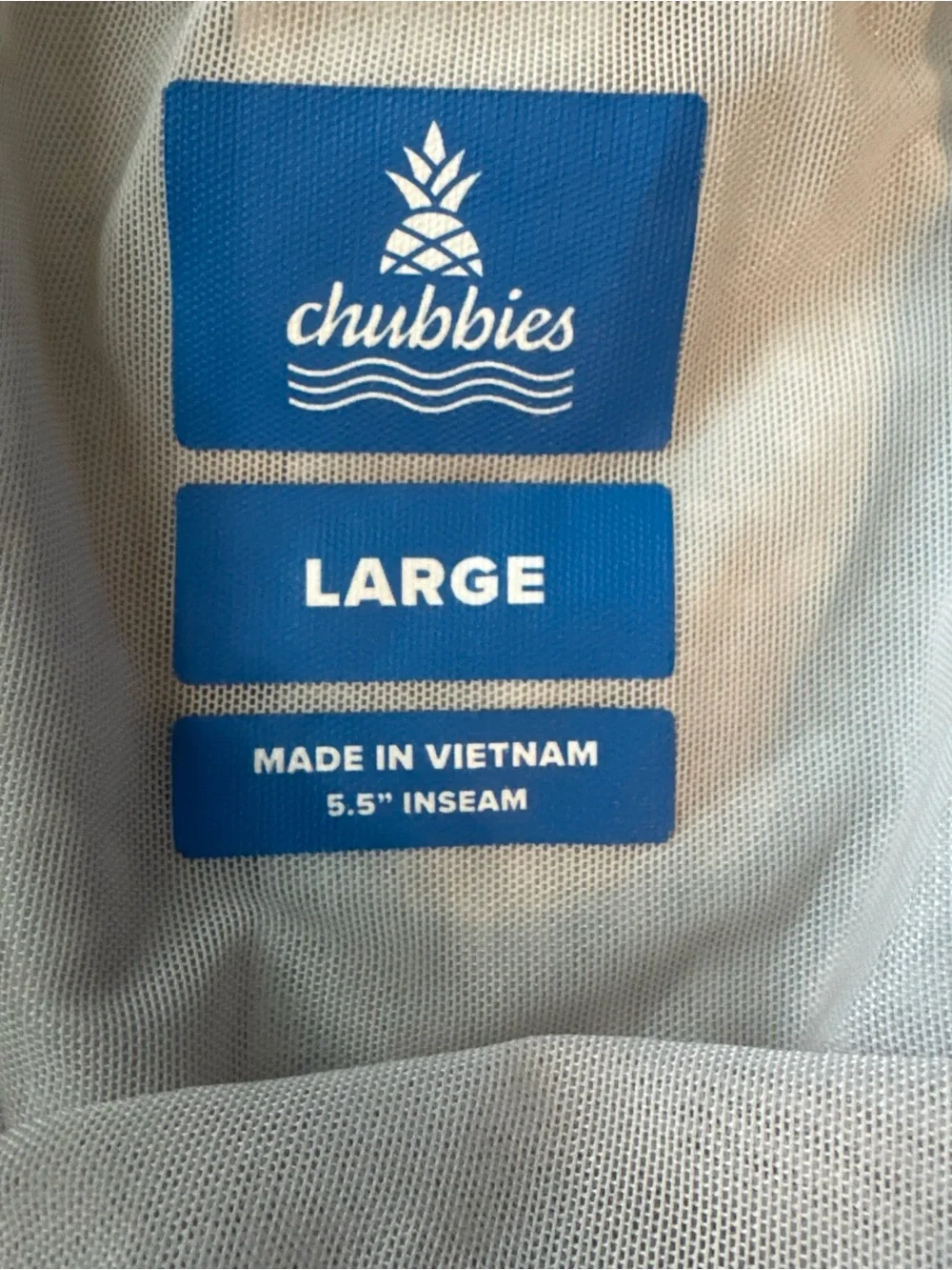 Chubbies Men's Swim Trunks Large Blue Teal 5.5 Mesh Lined Board Shorts